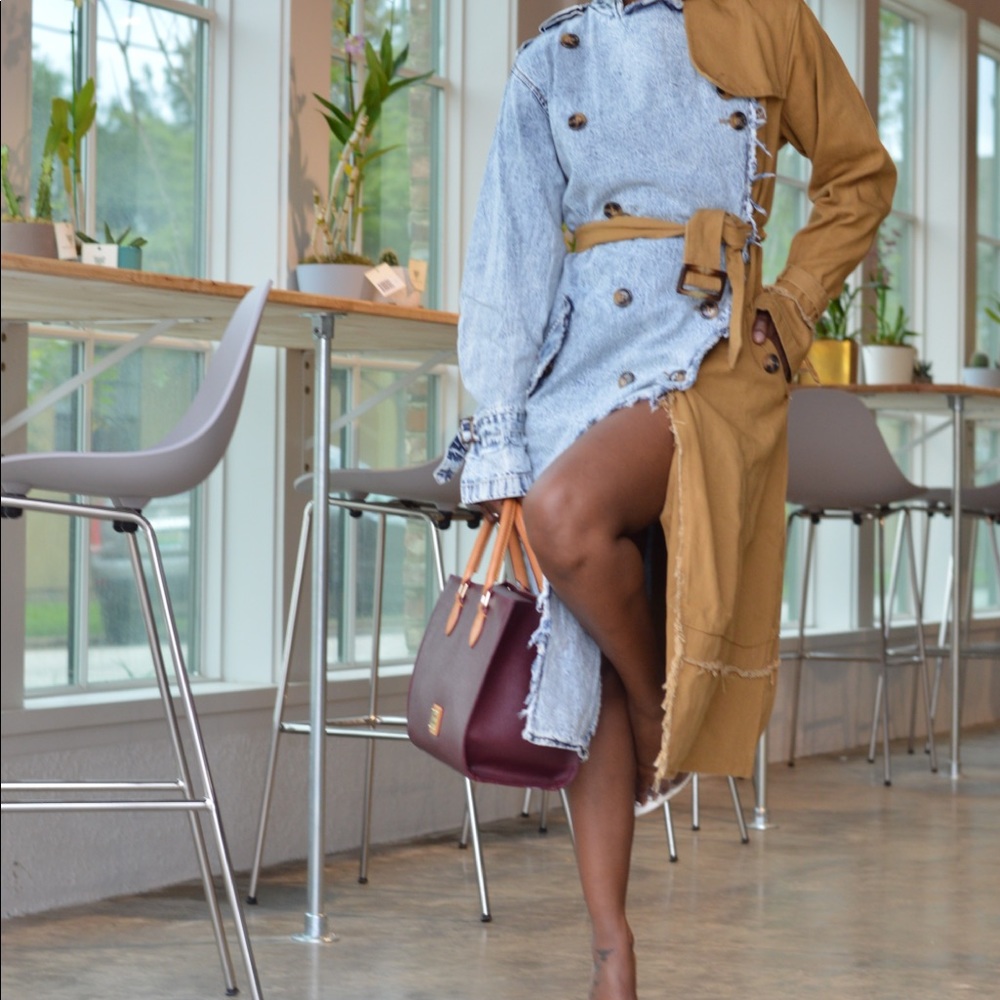 Denim/Khaki Trench - Worn once